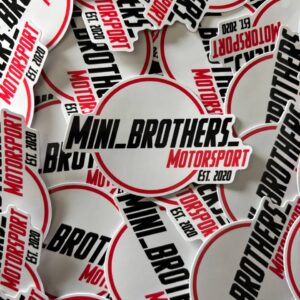 Mini_Brothers Motorsport Sticker with bold logo – vinyl decal for motorsport fans